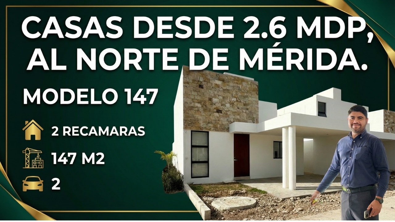 Recorrido completo casa modelo 147 m² en privada al norte de Mérida | Precio y características