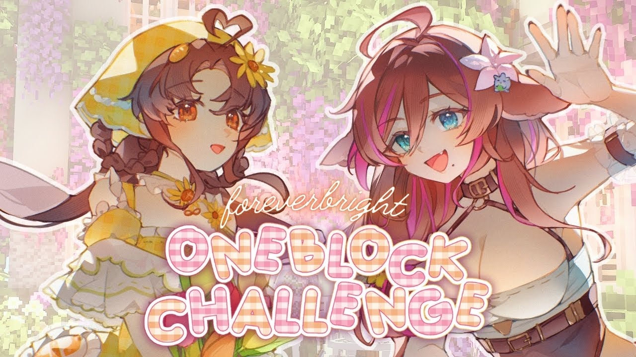 【MINECRAFT】My first one block challenge, with Sugi!