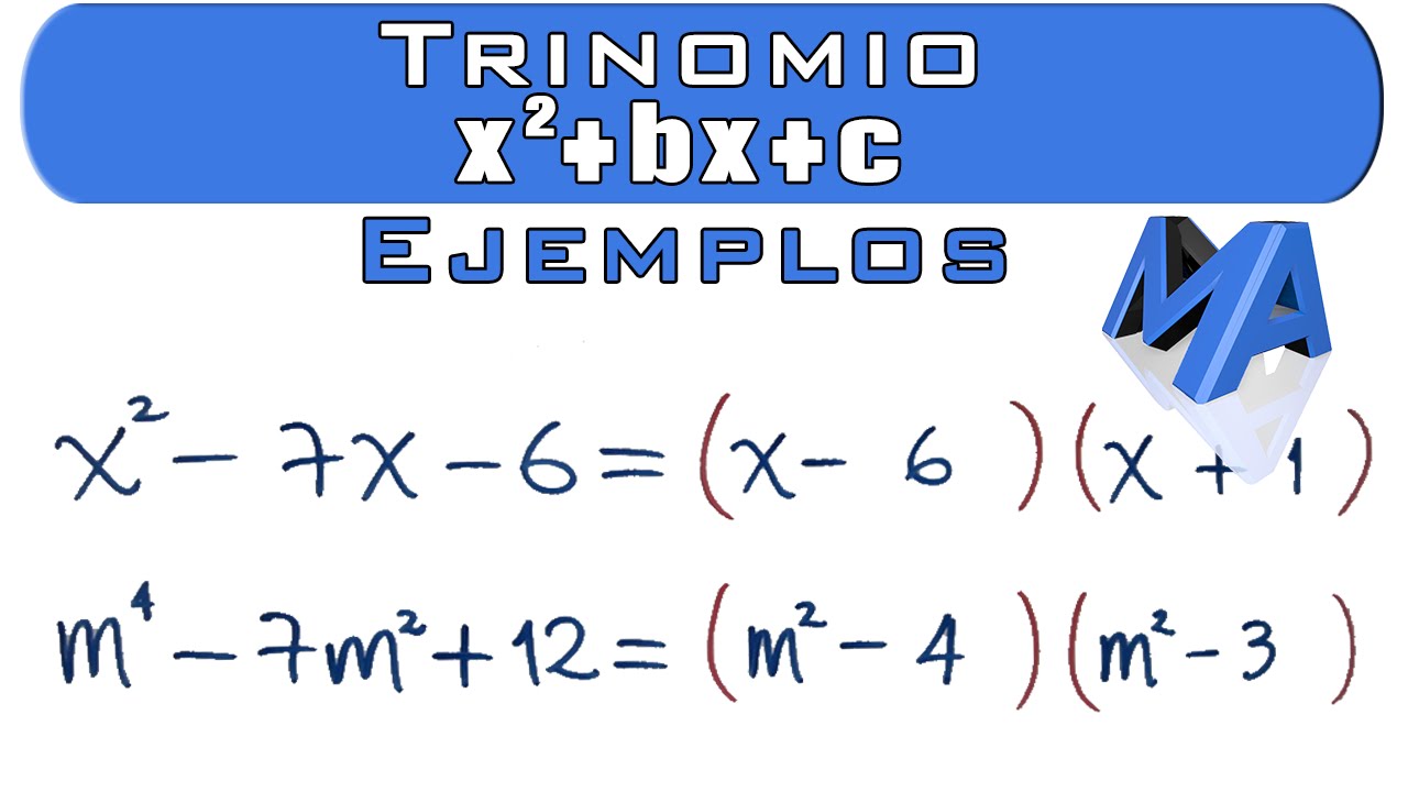Factorización trinomios de la forma  x2+bx+c | Ejemplos