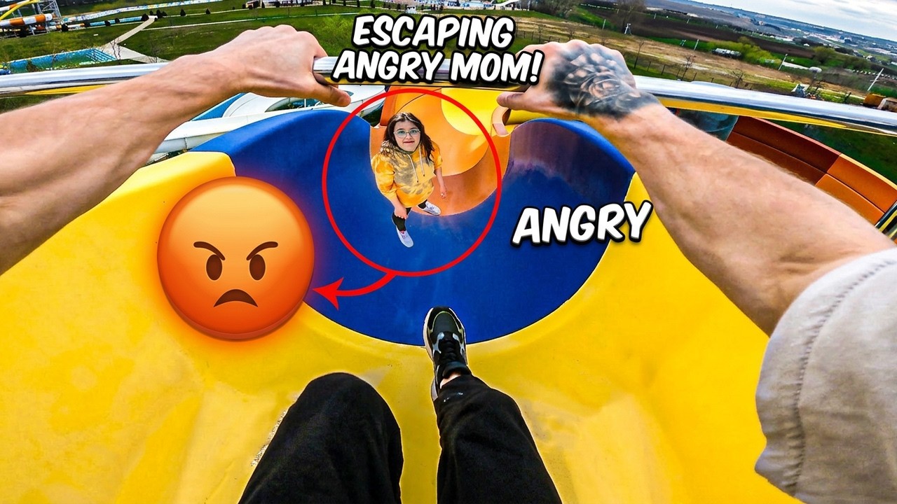 ESCAPING ANGRY MOM In ABANDONED WATER PARK! 😡 (Action POV)