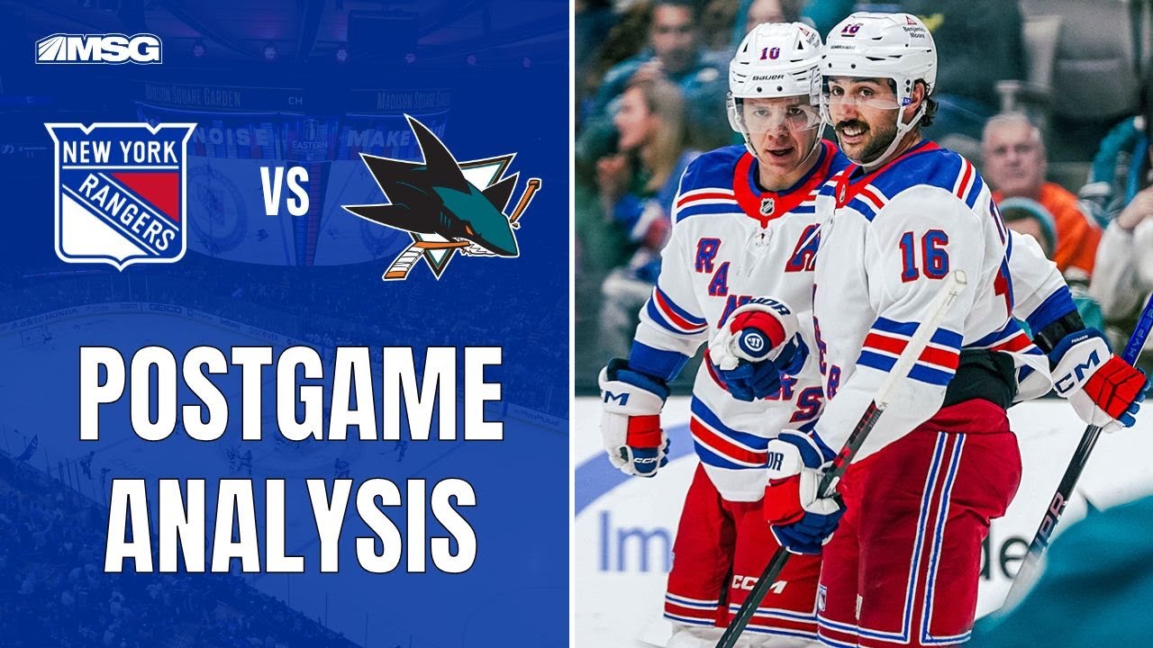 Rangers Score Six In San Jose To Regain Wild Card Position | New York Rangers