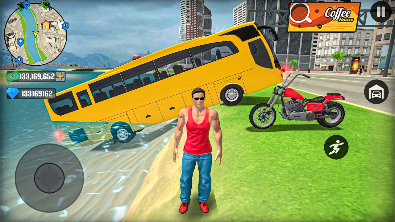 Transport Bus & Motorbike Driving in Open World Game - Go to Town 6 - Android Gameplay