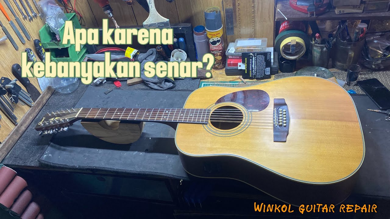 Cara mengatasi body kembung pada gitar 12 senar 