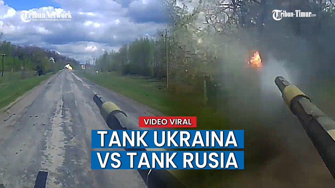 Detik-detik Baku Hantam Tank Ukraina vs Tank Rusia