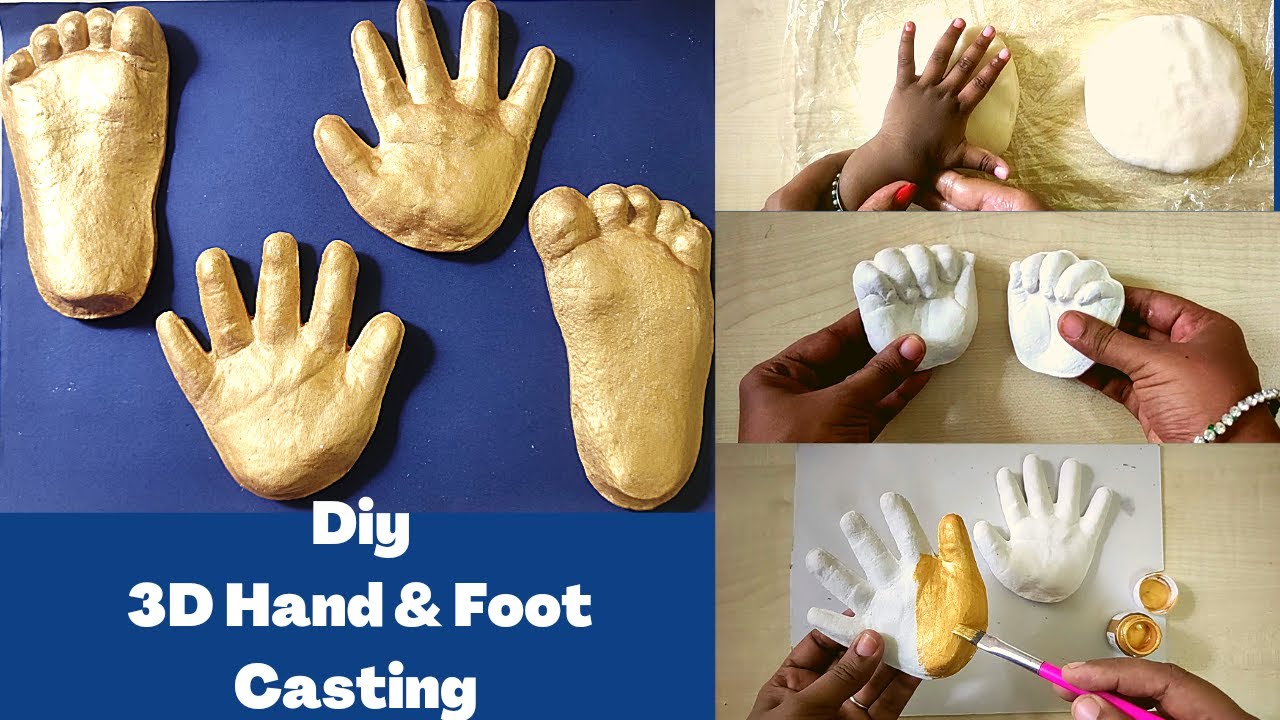 3D Baby hand and foot casting at home | Life Casting frame | Baby hand & foot impressions | DIY