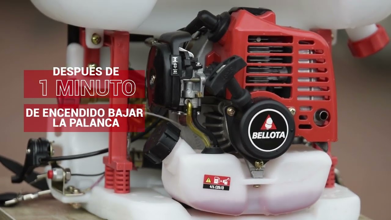 Realiza el primer arranque de tu Fumigadora a combustión Bellota