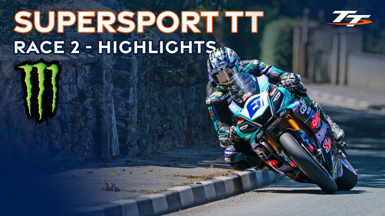 Monster Energy Supersport TT Race 2 — основные моменты | Гонки Isle of Man TT 2024