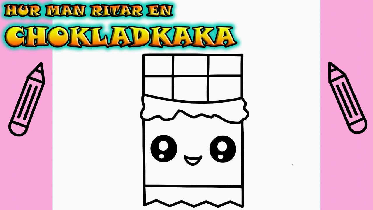 Hur man ritar en CHOKLADKAKA | Rita Det Sj&auml;lv | L&auml;r dig att rita enkelt