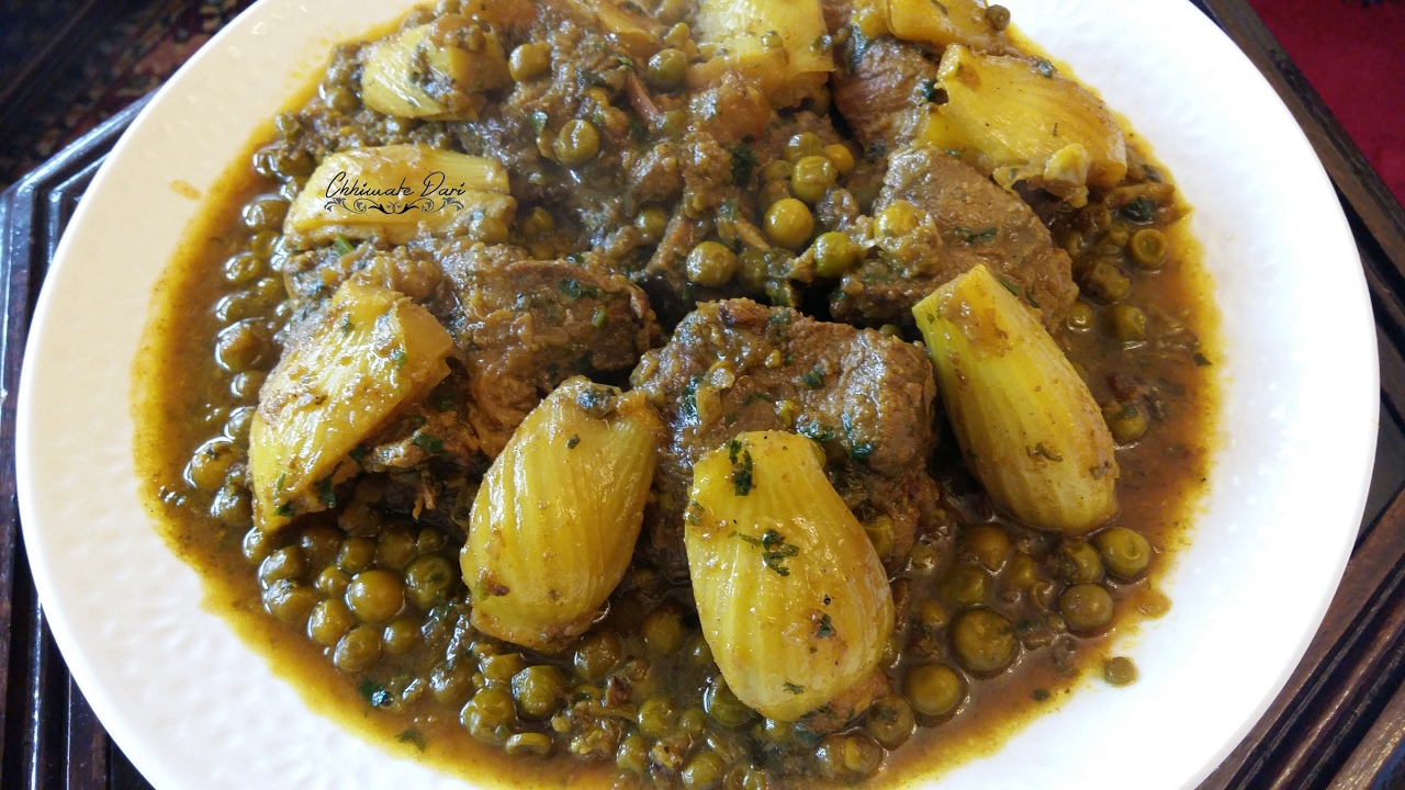 طاجين بالجلبانة والبسباس روعة | Tajine de viande aux petits pois