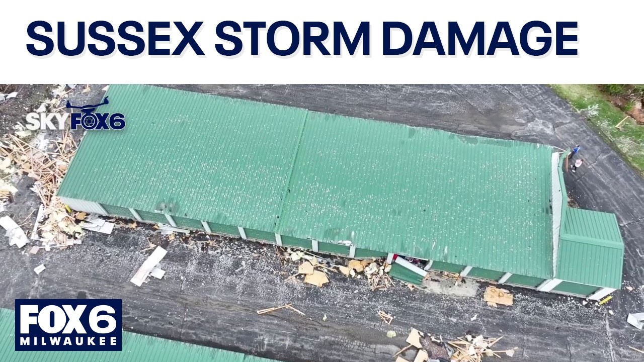 Sussex storm damage as seen from SKYFOX. | FOX6 News Milwaukee