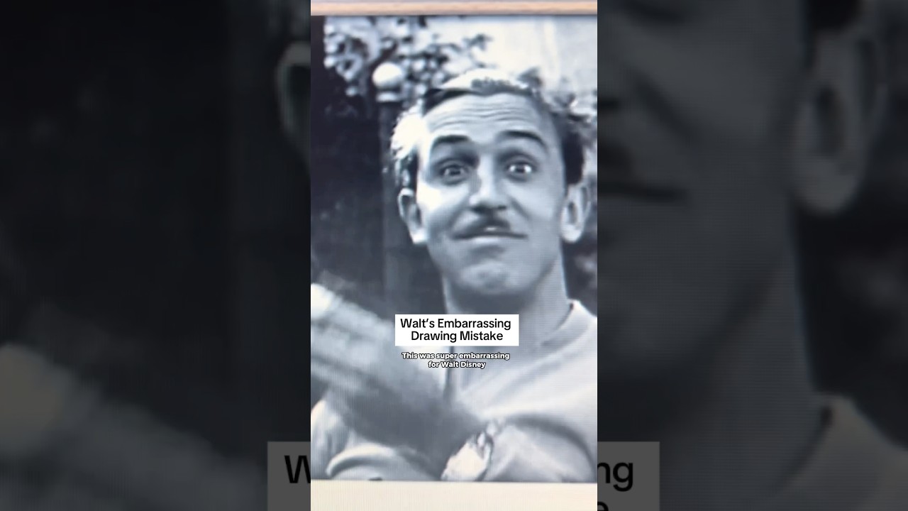 Walt&rsquo;s Embarrassing Drawing Mistake #waltdisney #disney #disneyshorts