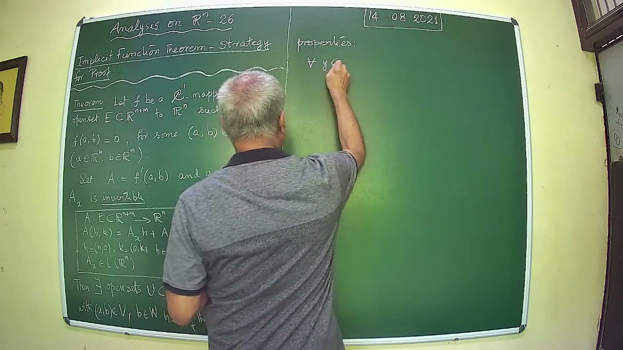 Analysis on R^n 26  Implicit Function Theorem - Strategy for Proof