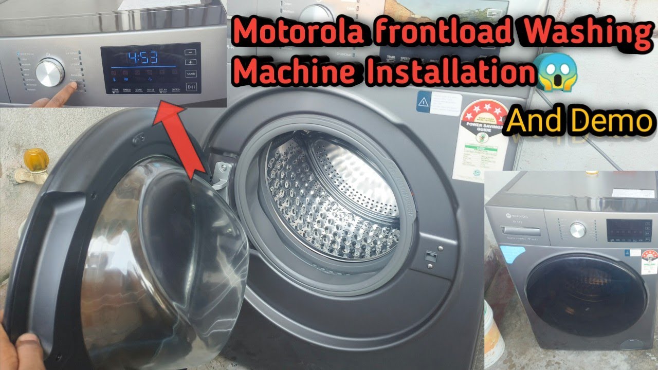 Motorola frontload Fully automatic washing machine demo Full explaine || Motorola washing machine 😱