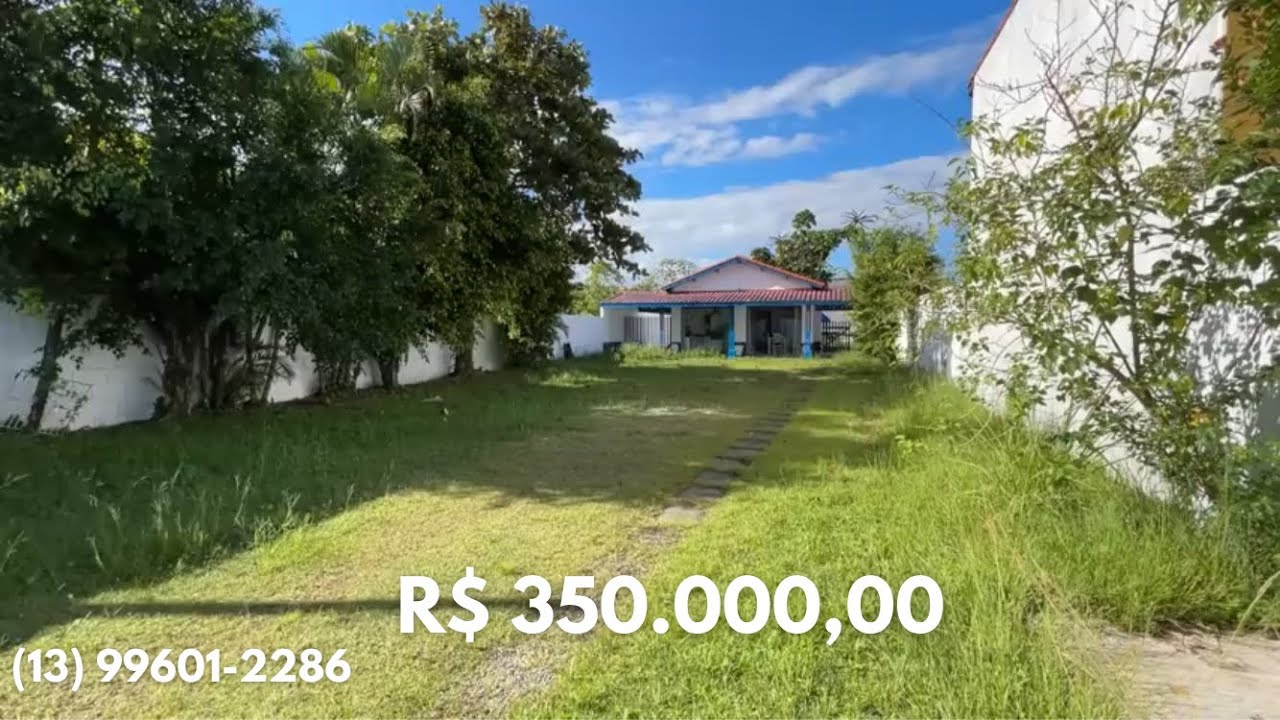 OPORTUNIDADE CASA COM 520 metros de terreno em Itanhaém São Paulo por 350 MIL | (13) 99601-2286