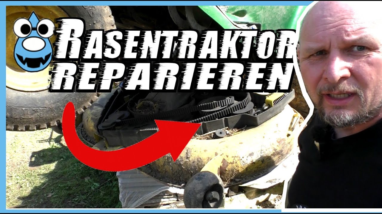 M&auml;hwerk defekt💥Messer einstellen, Messer wechsel, Riemen wechseln 🚜john deere LTR166Rasentraktor