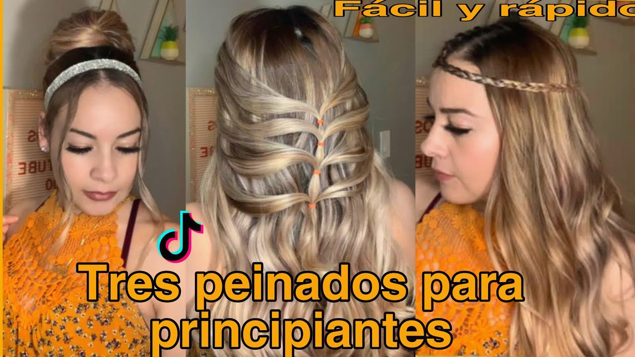3 Peinados para principiantes  f&aacute;ciles y bonitos/3 hairstyles for beginners cute and easy