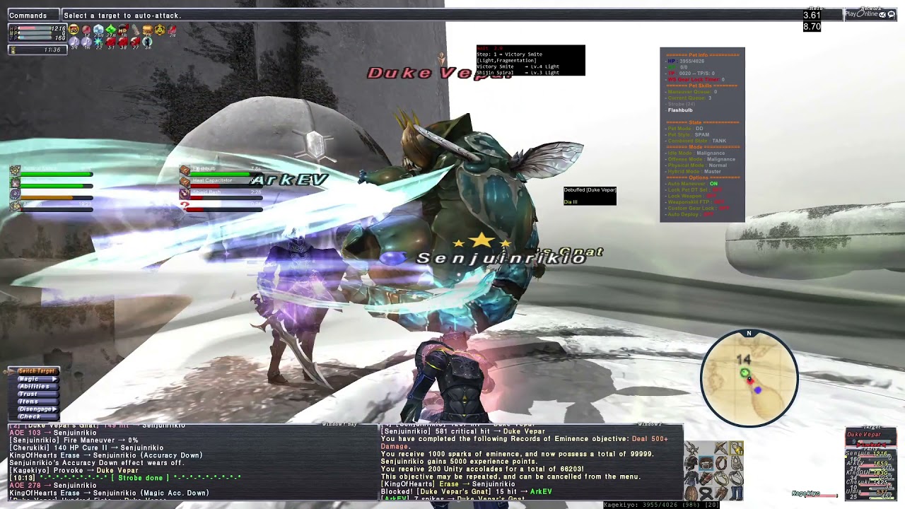 FFXI - Pup Solo Escha Ru'Aun T3 NMs