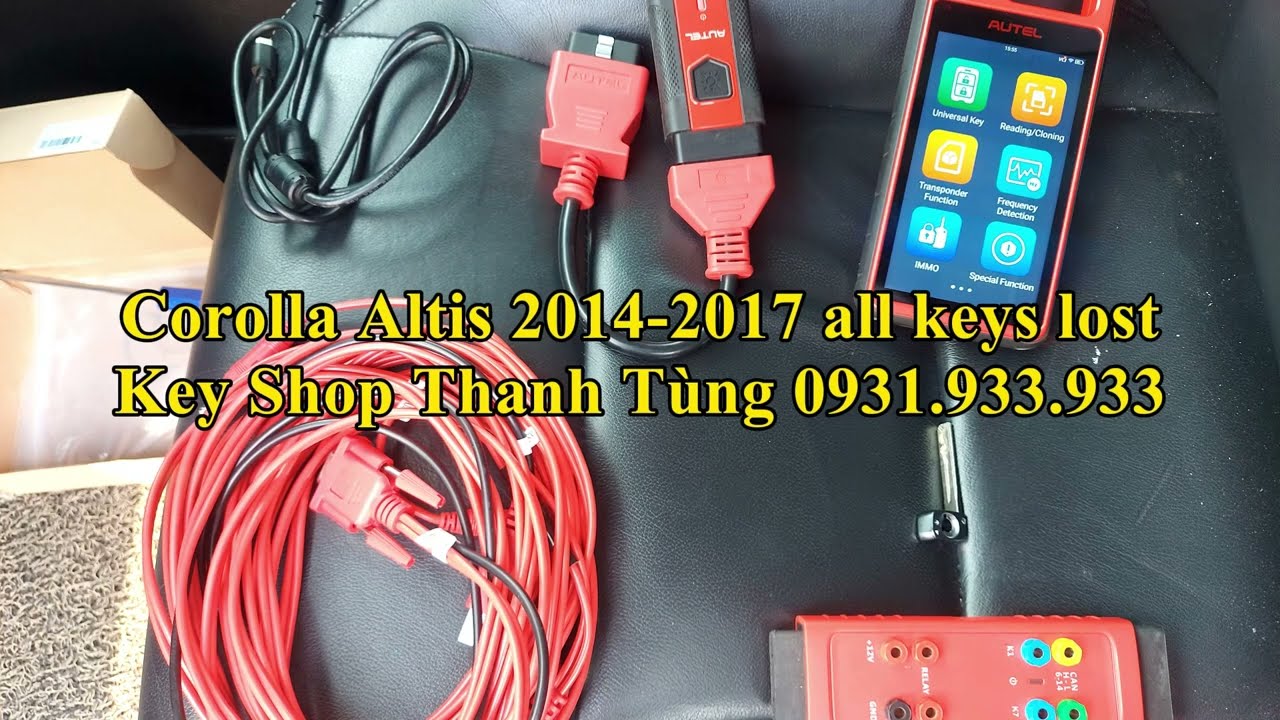 Cài chìa khóa Corolla Altis 2014-2017 chip 8A mất hết chìa bằng Autel KM100