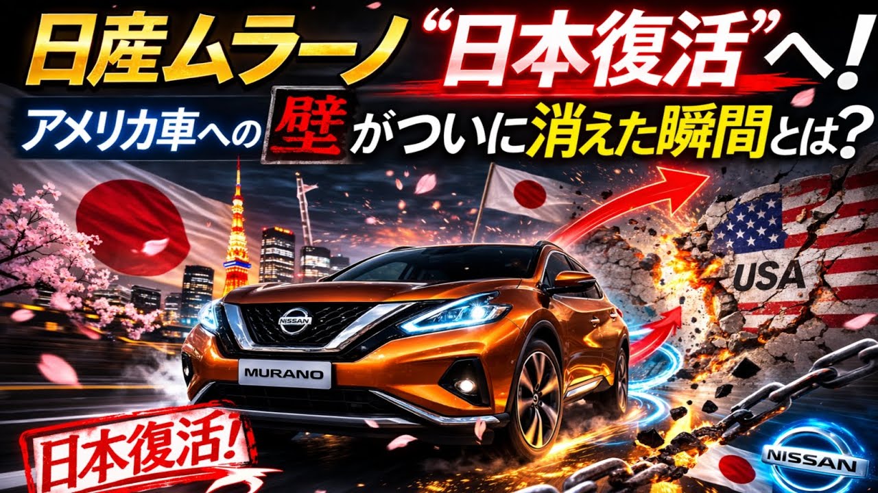 🚗🇯🇵✨ 日産ムラーノ“日本復活”へ！アメリカ車への壁がついに消えた瞬間とは？