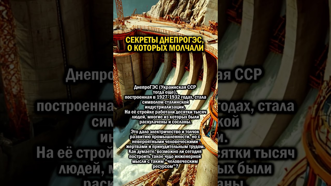 СЕКРЕТЫ СТРОЙКИ ГЭС    #история #ссср #украина