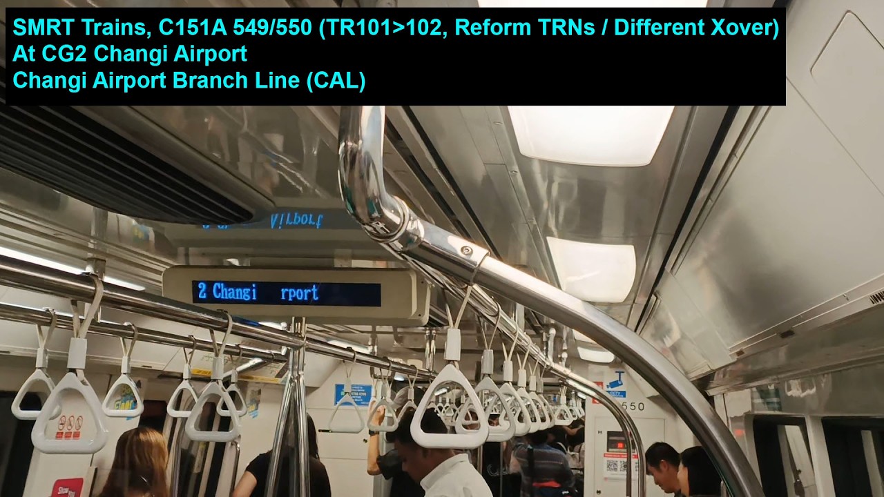 [Reform TRNs / Different Xover] SMRT Trains, KSF C151A 549/550, at CG2 Changi Airport