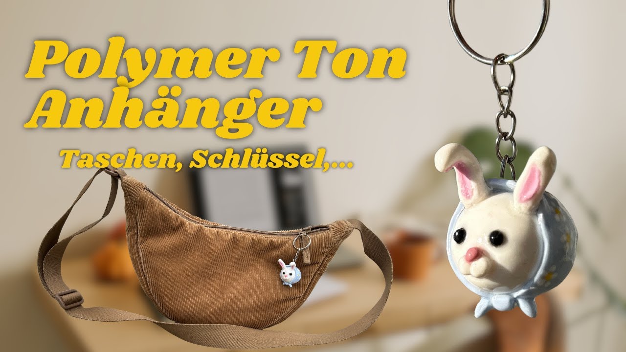 Ich habe einen Hasenanhänger aus Polymer Ton gemacht! ✿