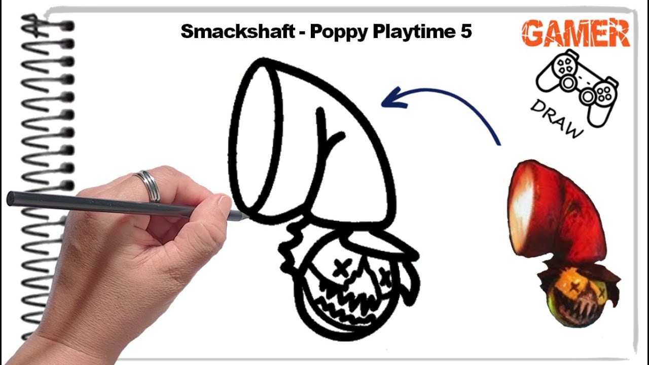 Como Desenhar Smackshaft de Poppy Playtime 5 - How to Draw SMACK SHAFT from Poppy Playtime Chapter 5