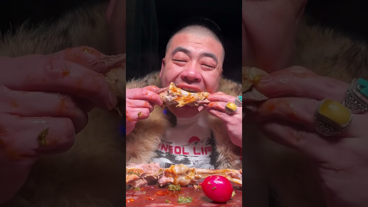 蒙古美食手撕（羊腿）请您鉴赏！#草原 #羊肉 #美食