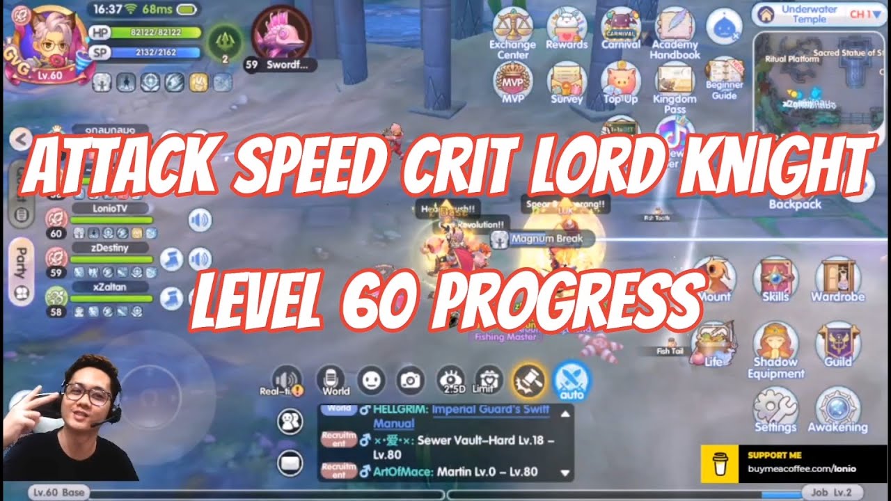 ATTACK SPEED CRIT KNIGHT LORD| RAGNAROK X: NEXT GENERATION