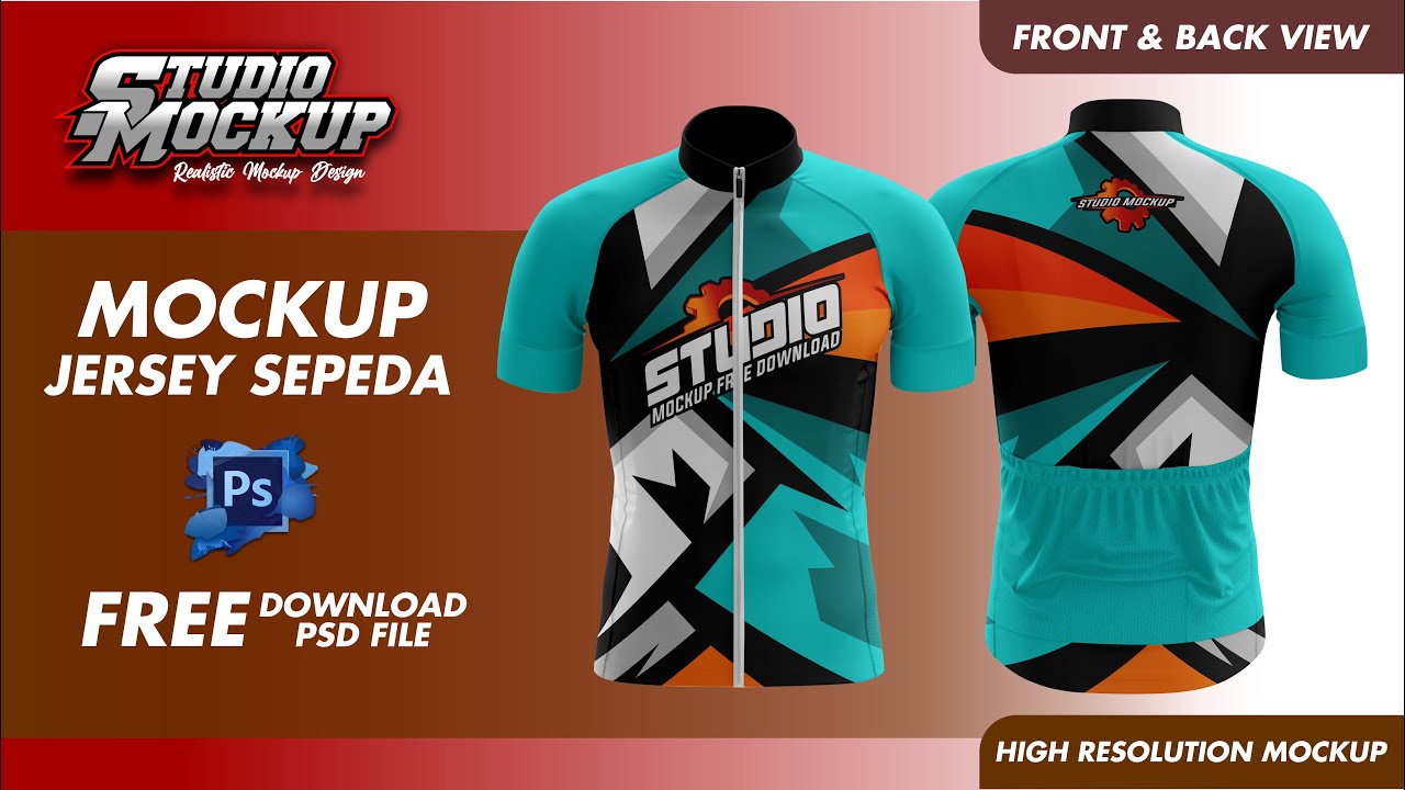 DESAIN JERSEY SEPEDA | FREE DOWNLOAD MOCKUP | MOCKUP PSD