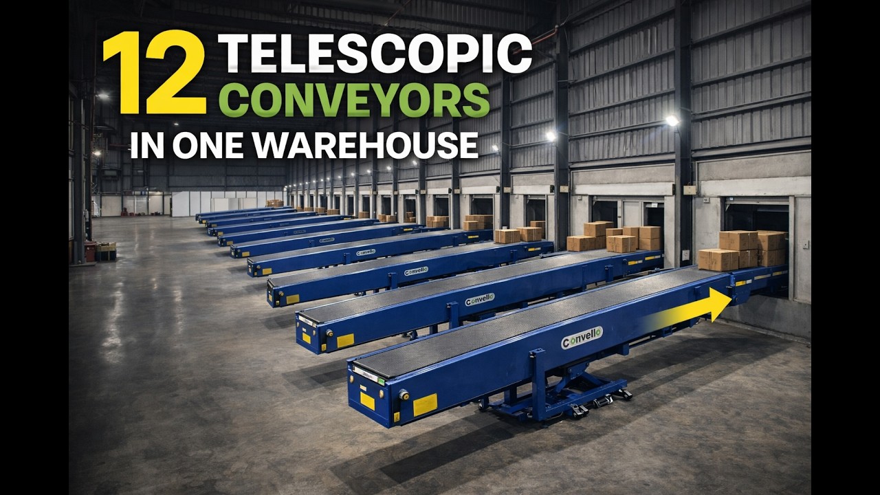 12 sets of  Telescopic Conveyors Installed | High-Speed Loading & Unloading for Warehouses
