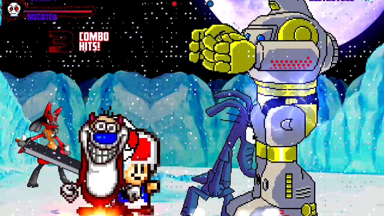 Mugen Request Stimpy,Megaten,Aardvark and Toad vs Destroyous