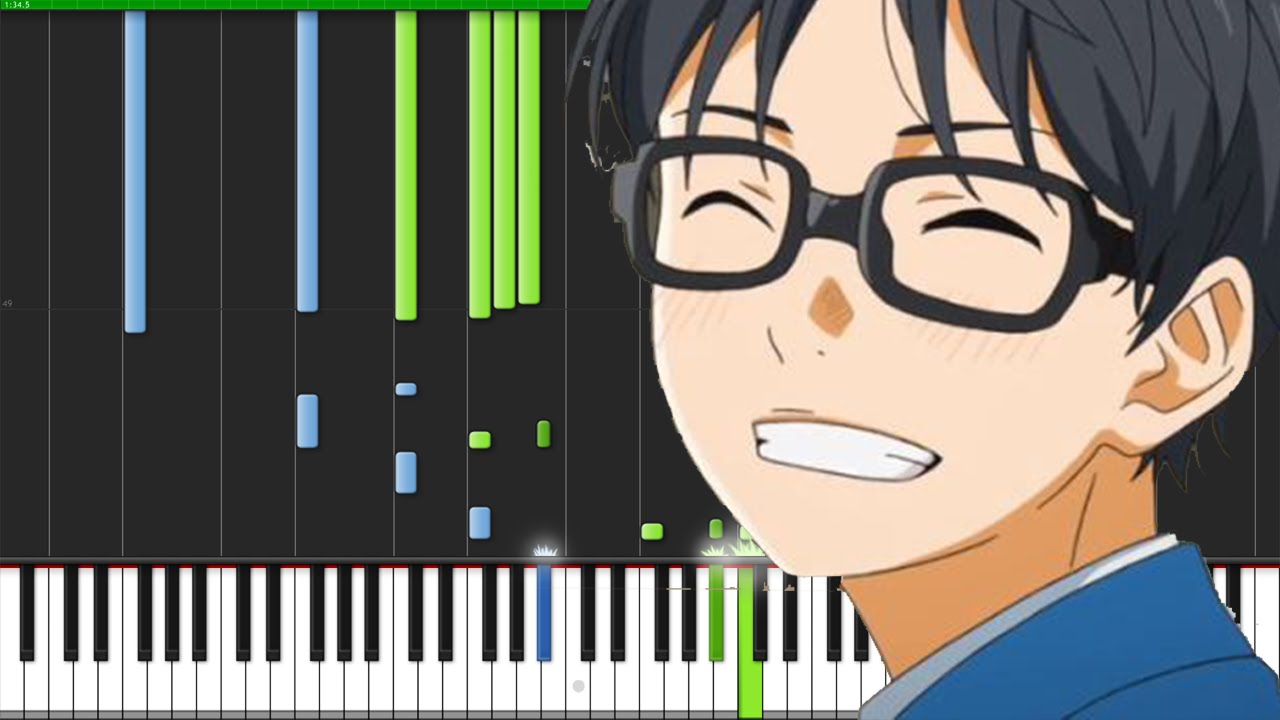 Nanairo Symphony - Shigatsu wa Kimi no Uso (Opening 2) [Piano Tutorial] (Synthesia) // AniPiano