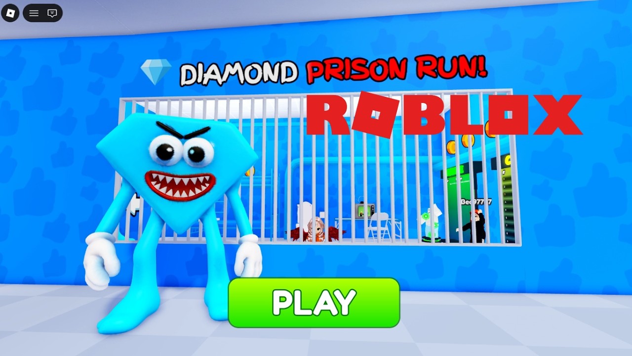 Roblox Gameplay Walkthrough🧙‍♀️DIAMOND SHAPE Prison Run (OBBY) #gamres #gameplay #roblox