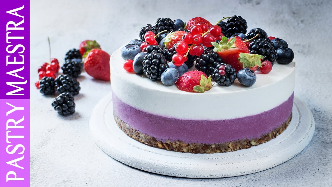 Mixed Berry and Coconut Raw Cake (Gluten Free, Dairy Free, Egg Free,Vegan) | Pastry Maestra