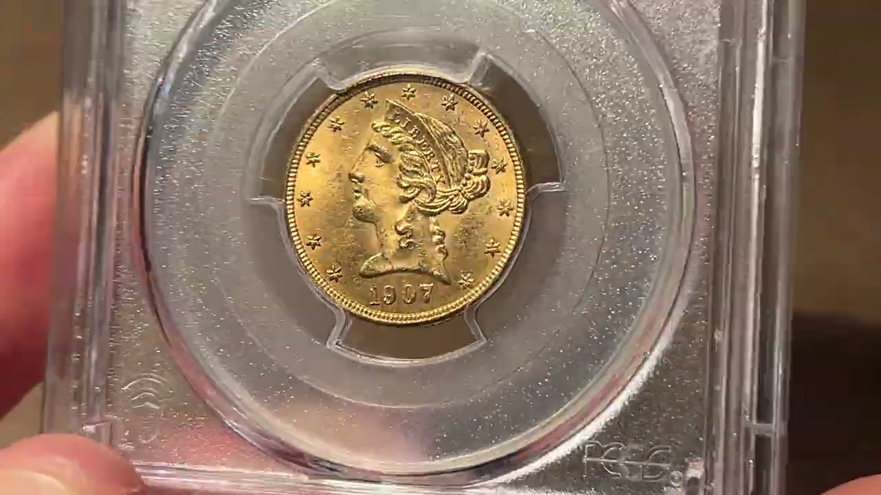 1907-D $5 Liberty Head Half Eagle, PCGS MS64 CAC