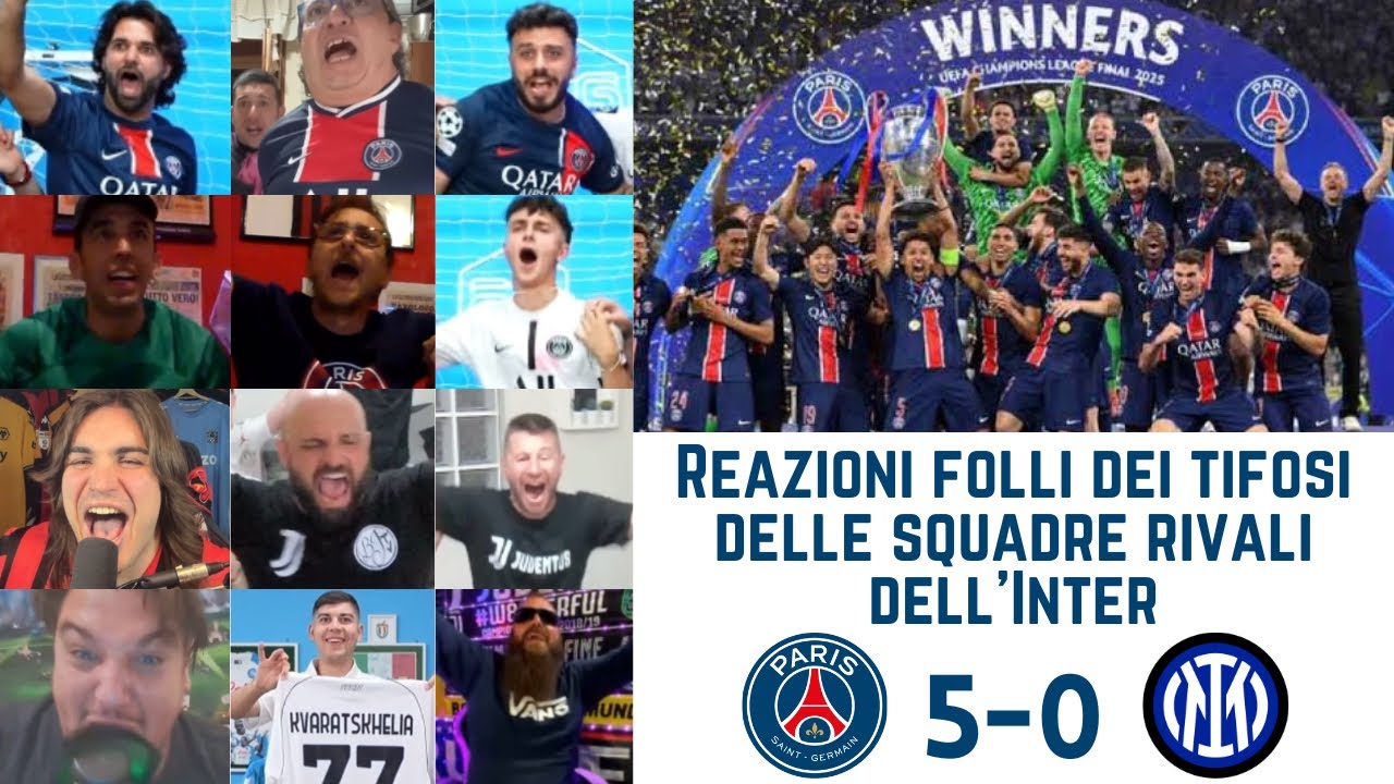 Reazioni folli dei rivali dell’Inter dopo il 5-0 subito dal PSG in finale di Champions.