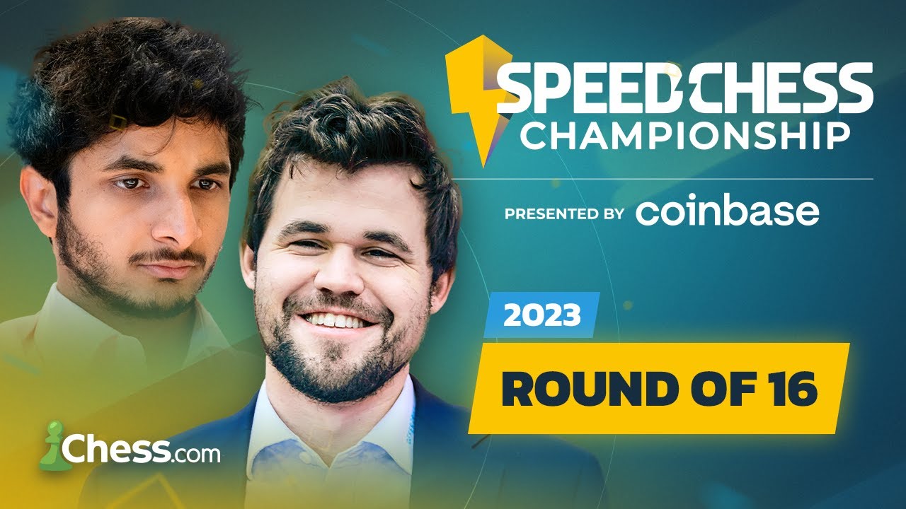 Speed Chess Championship 2023 Round of 16 | Magnus v Vidit | Can The Indian SuperGM Win? !coinbase