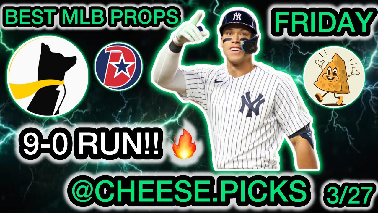 3-0 SWEEP! BEST MLB Player Props for FRIDAY 3/27 - BEST MLB PROPS TODAY!
