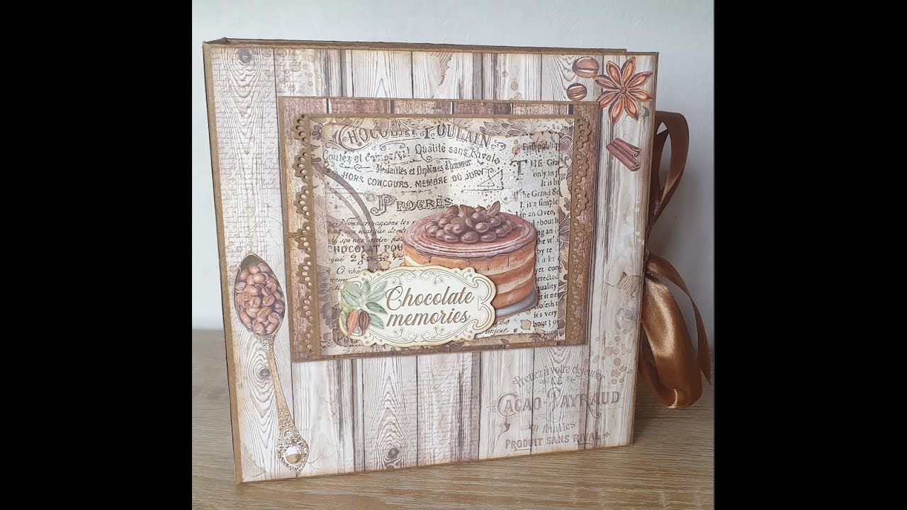 Tuto album recette Coffee and chocolate Stamperia : Page 1
