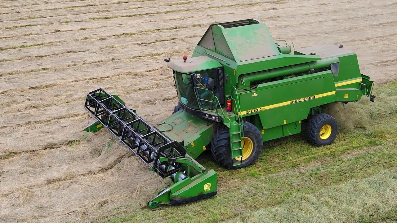 Graszaad dorsen | Treshing grass seed | Grassamen dreschen | John Deere | Modern Agriculture | 4K