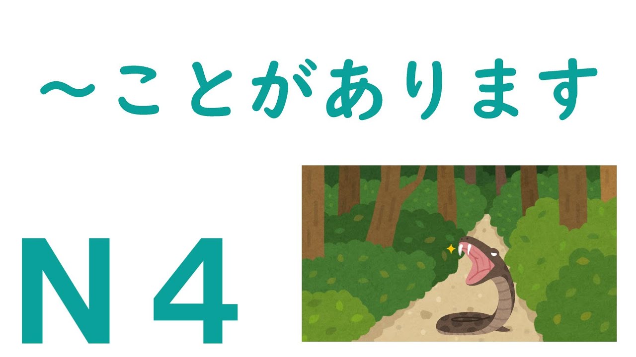 【Ｎ４文法】～ことがあります