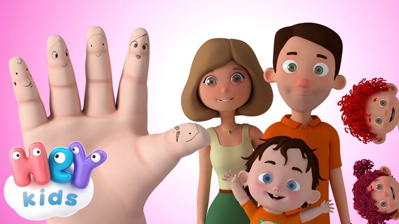 Finger Familien 🖐 Fingersangen | Norske Barnesanger - HeyKids