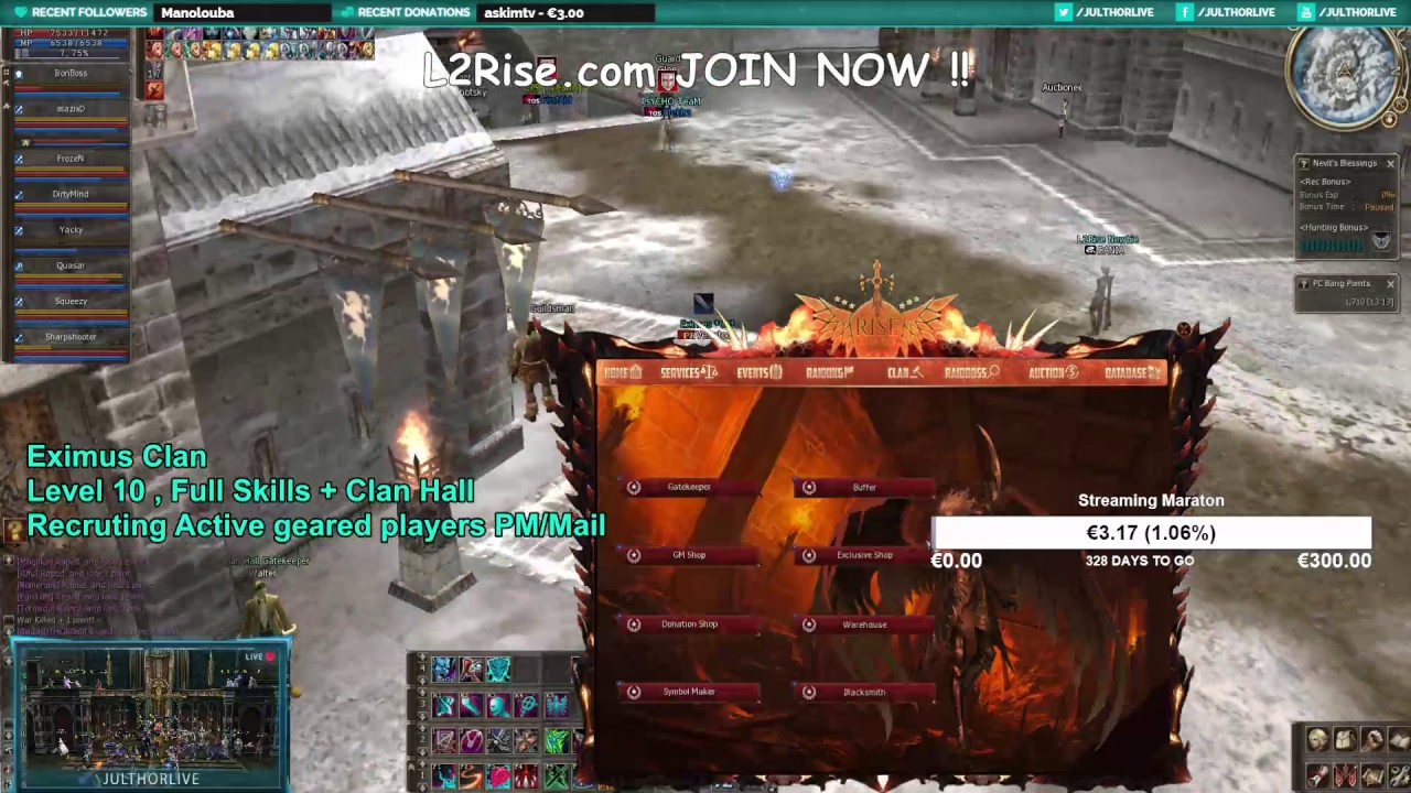 Eximus CP and Clan Siege Schuttgart 22.01.2017 | L2Rise.com