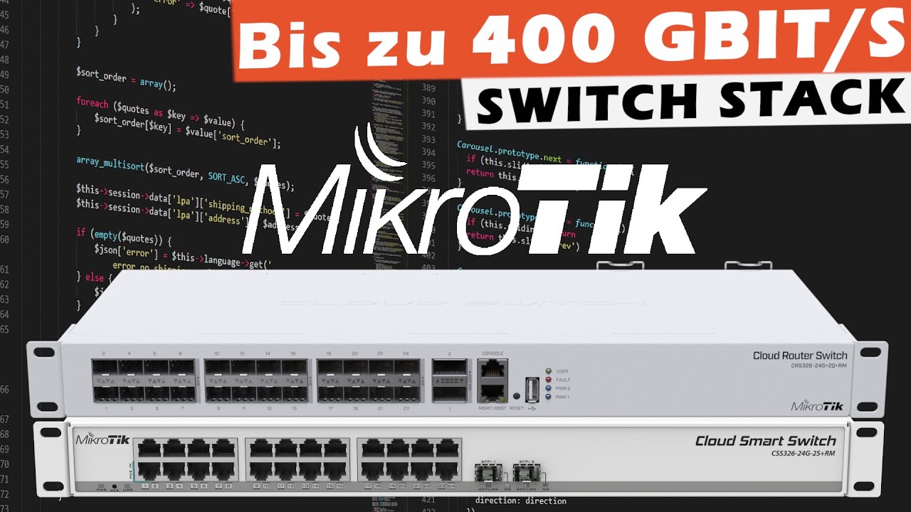 Mikrotik CRS - Mehr als !! 400 GBIT/S !! Switch Stacking - SFP+ QSFP+
