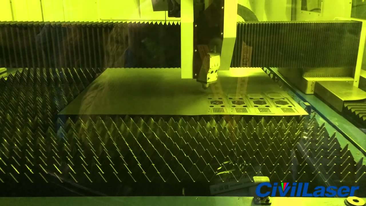 3000W Fiber laser cutting system  , Laser cutting of steel plate  -- CivilLaser