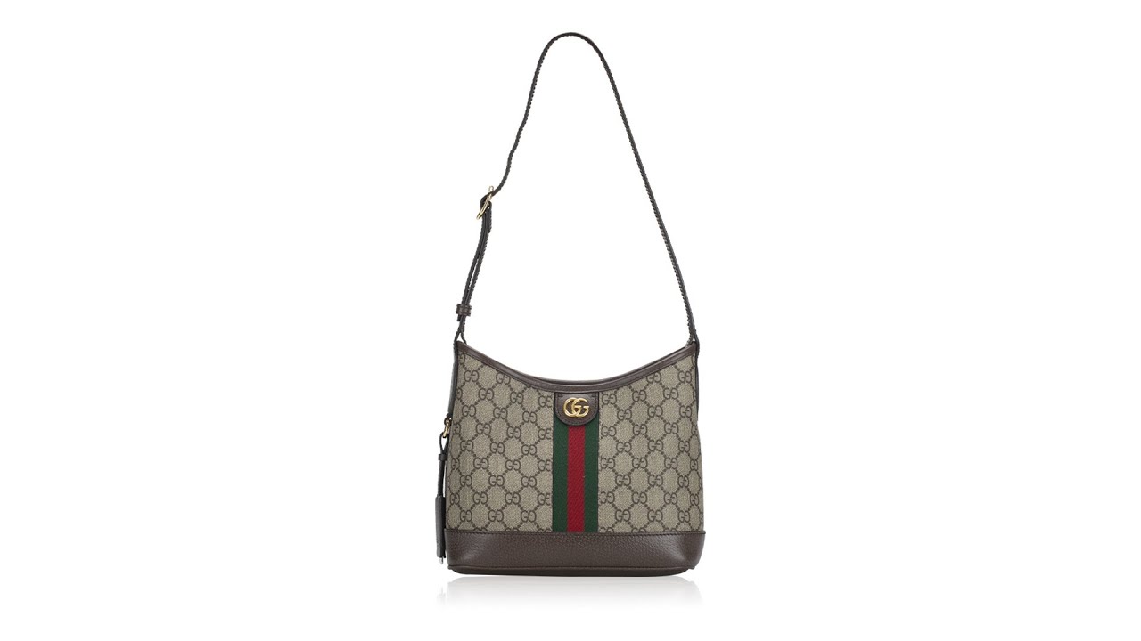 Gucci GG Supreme Canvas Ophidia Small Shoulder Bag Brown