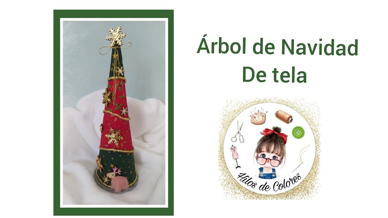 Arbol de Navidad en tela _ Hilos de Colores #craft #diy #manualidades