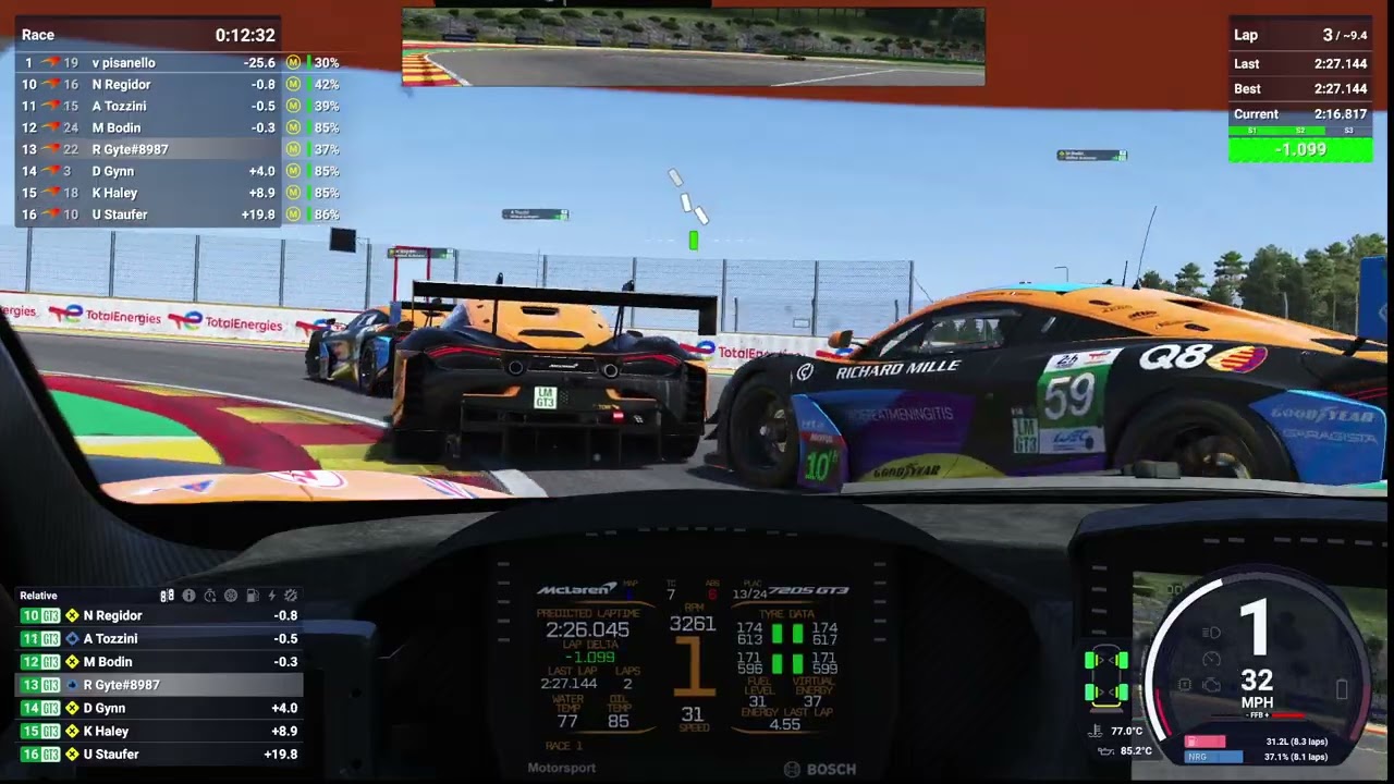 LMU McLaren 720S 23rd to 8th @ Spa Papaya Rules Daily