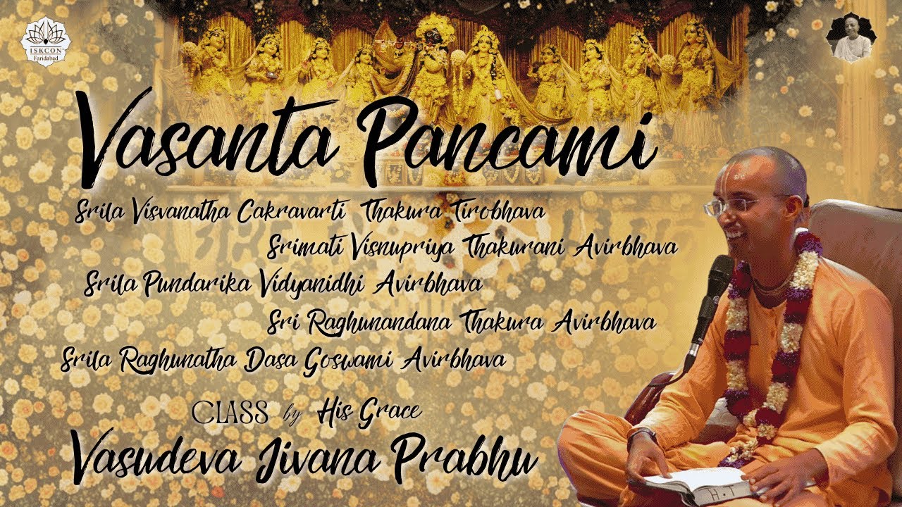Vasant Panchmi & Acharyas' Glorification Lecture || HG Vasudev Jivan Prabhu || 23 January 2026 ||